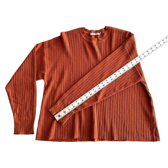 MM. LaFleur The Tyler Textured Crew Neck Clay Pullover Sweater M - Picture 6 of 7